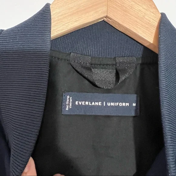 EVERLANE The Bomber Jacket/ Uniform In Navy Size Medium - Picture 9 of 13